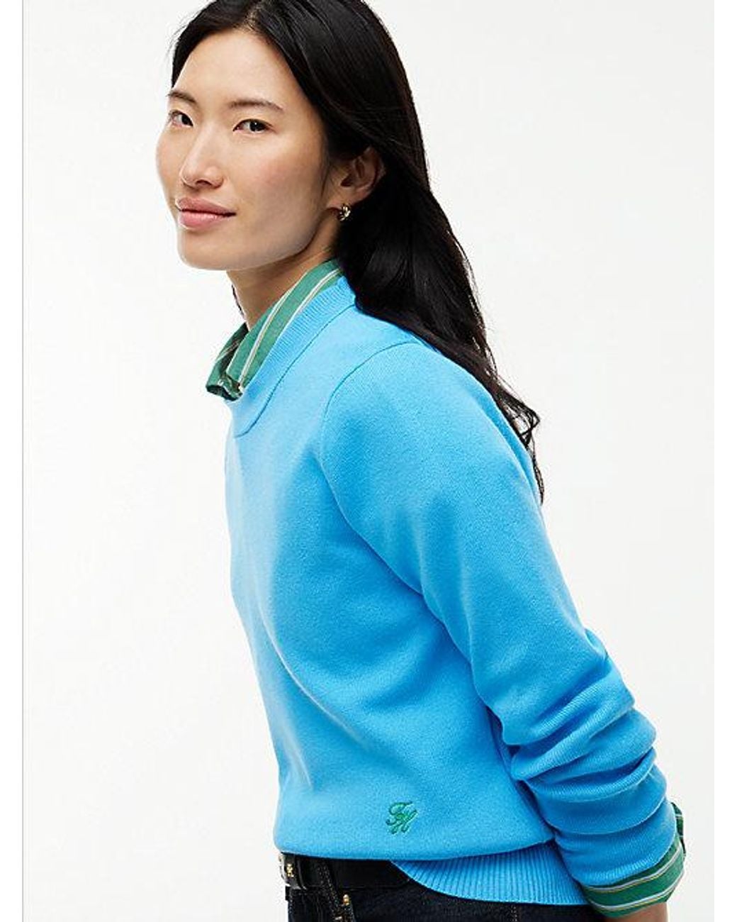 Tommy Hilfiger Blue Premium Knit Crew Neck Jumper