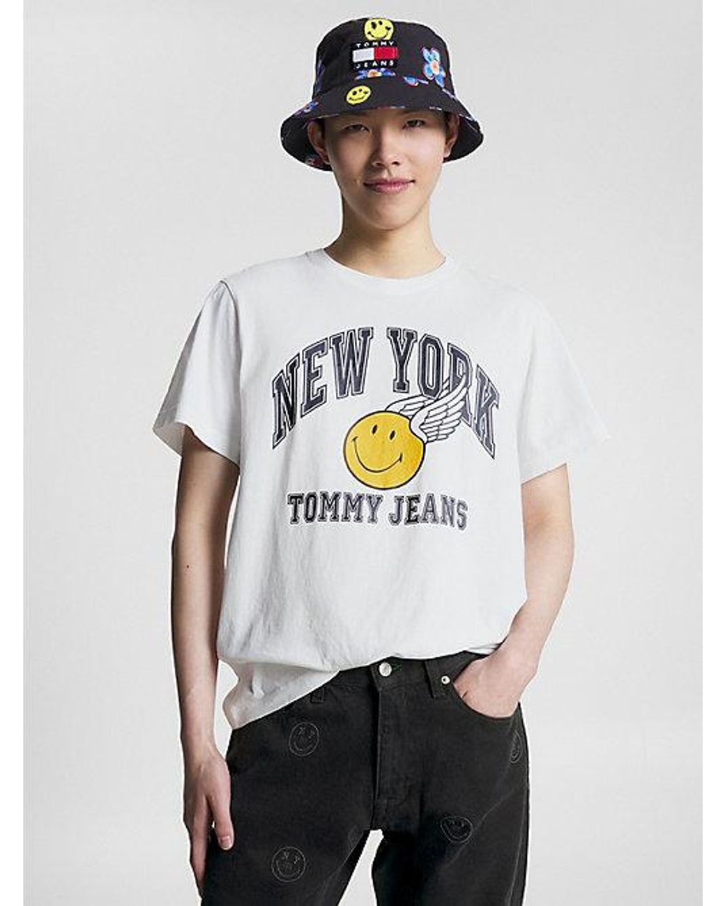 Tommy Hilfiger Tommy Jeans X Smiley® Uniseks New York-t-shirt in het Wit  voor heren | Lyst NL