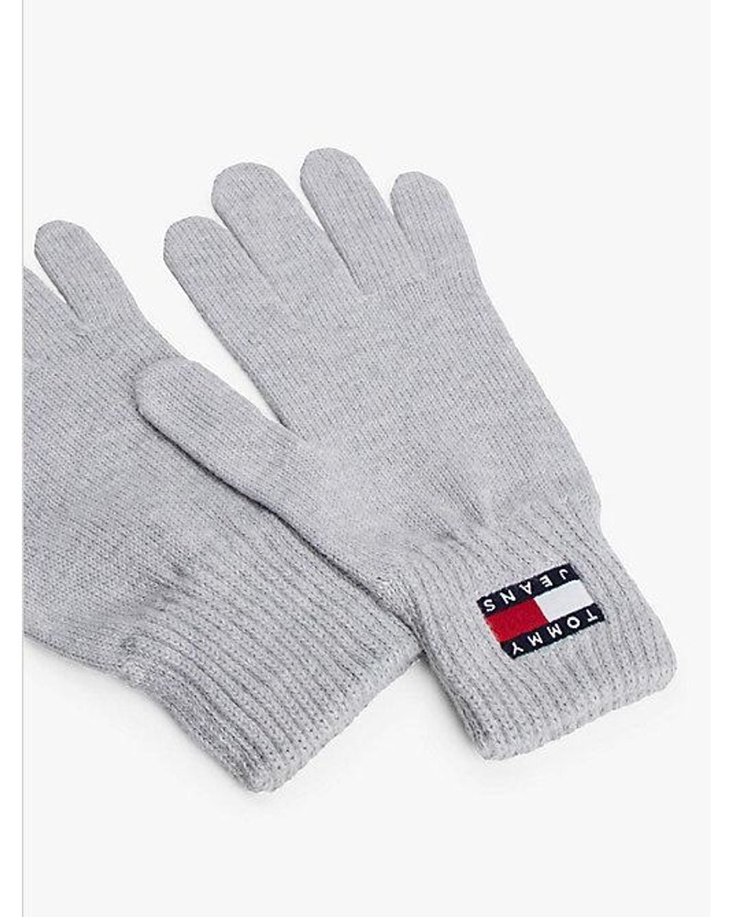 Tommy Hilfiger White Heritage Logo Gloves