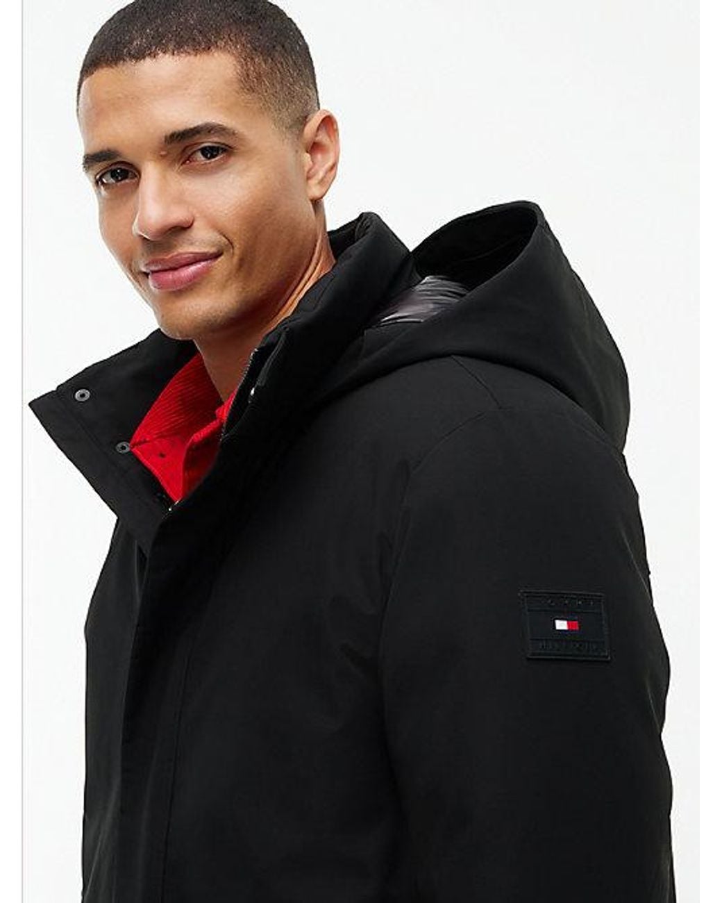 Tommy Hilfiger Blue Performance Tech Hooded Padded Parka for men