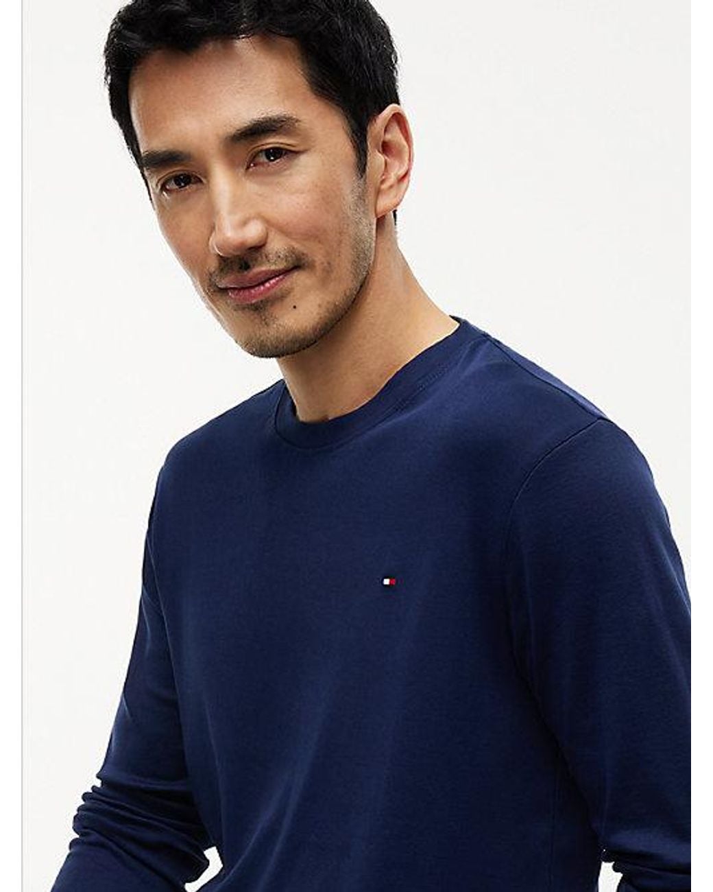 Tommy Hilfiger Blue Signature Print Woven Pyjama Set for men