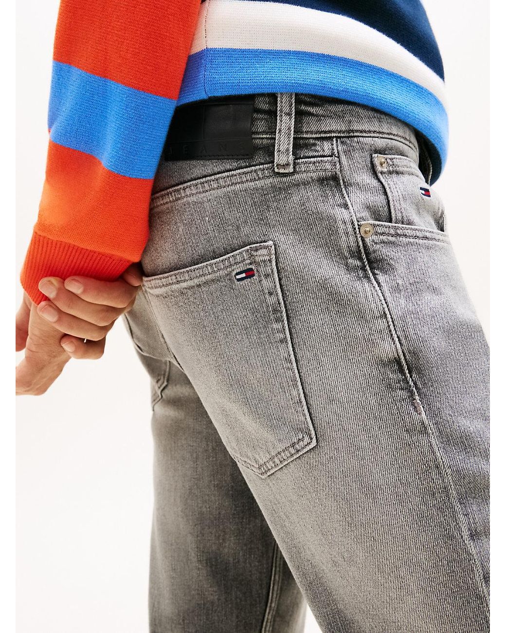 Jean Slim Scanton Noir Délavé Tommy Hilfiger pour homme en coloris Black