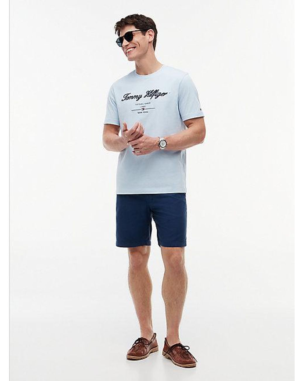 Tommy Hilfiger White Textured Logo Jersey T-Shirt for men