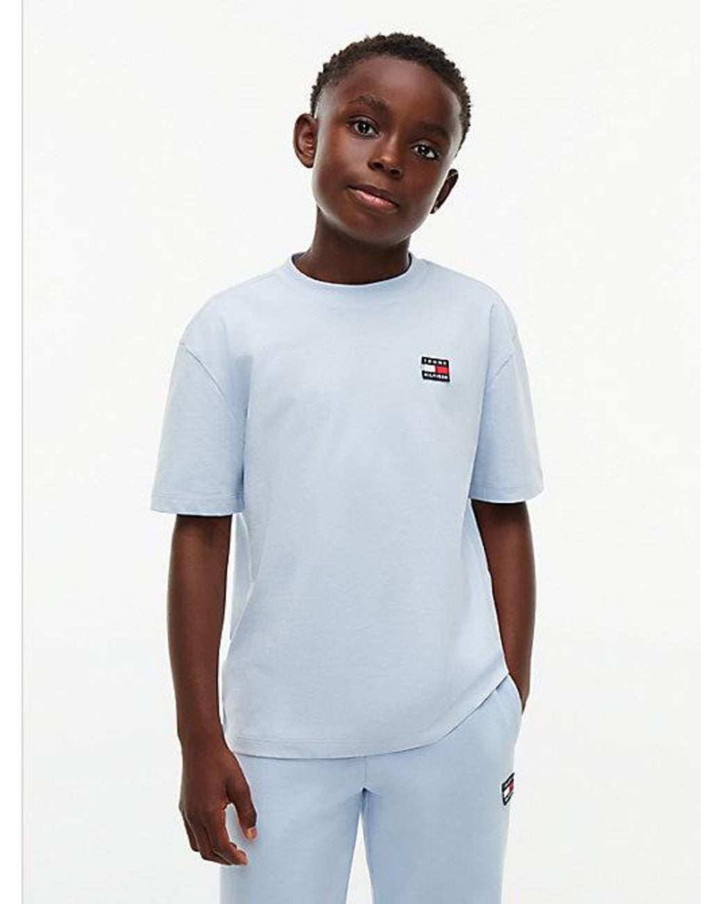 Tommy Hilfiger White Heritage Flag Logo Relaxed Jersey T-Shirt