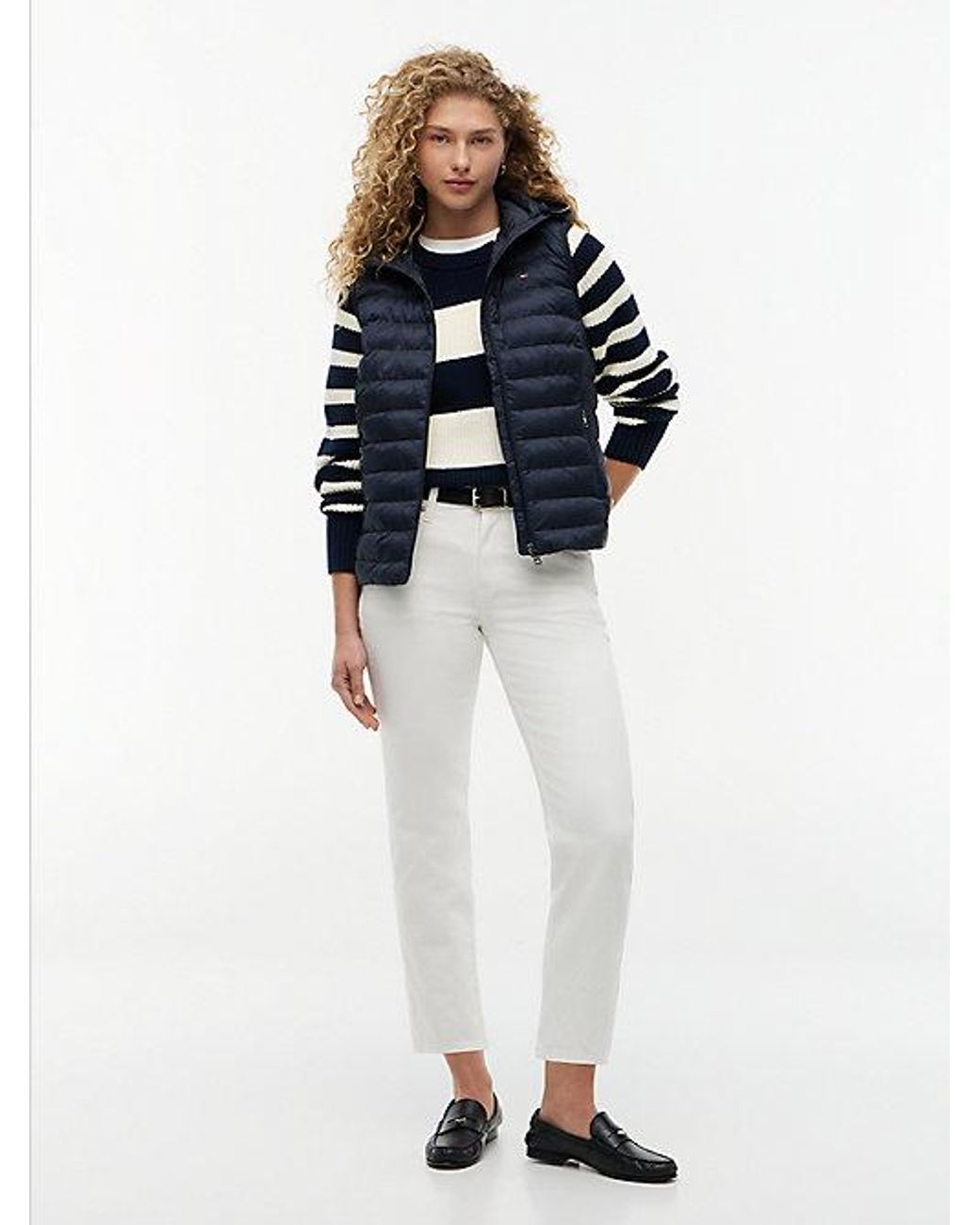 Tommy Hilfiger Blue Down-Filled Quilted Vest