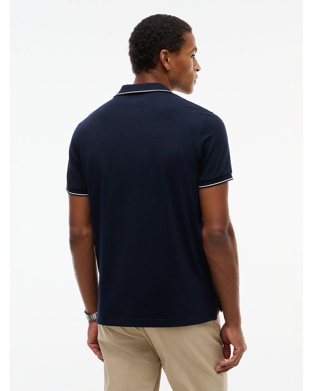 Tommy Hilfiger Blue Performance Regular Fit Quick Dry Polo Shirt for men