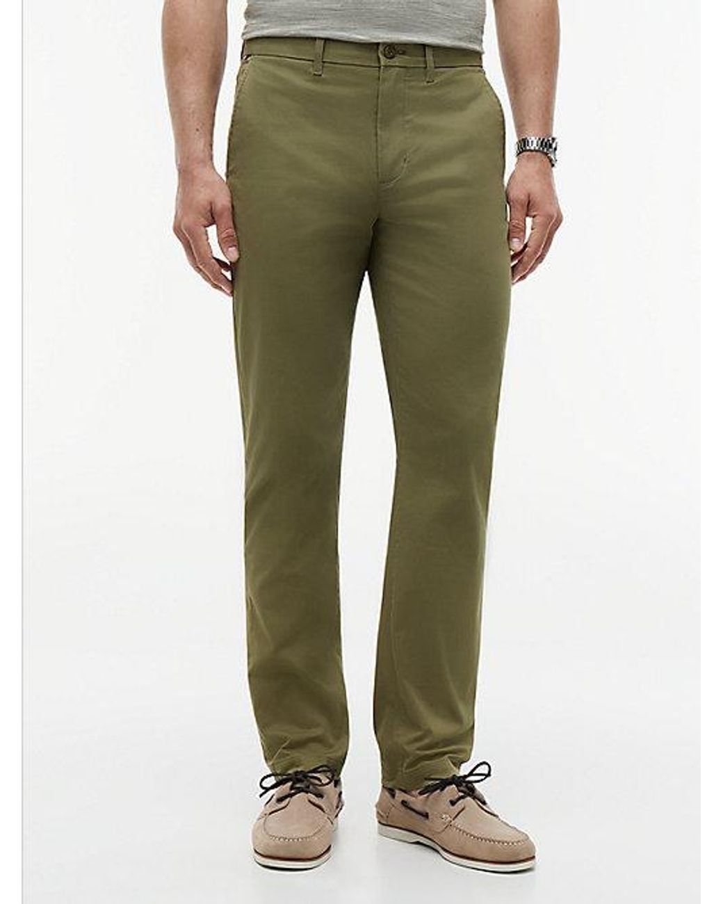 Tommy Hilfiger Green 1985 Denton Slim Straight Leg Chinos for men