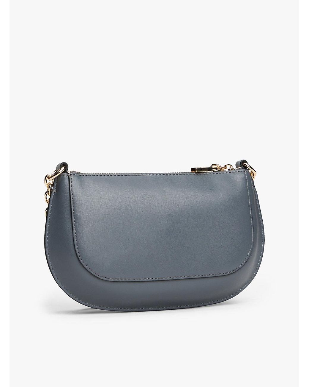 Tommy Hilfiger Gray Th Monogram Chain Strap Crossbody Bag
