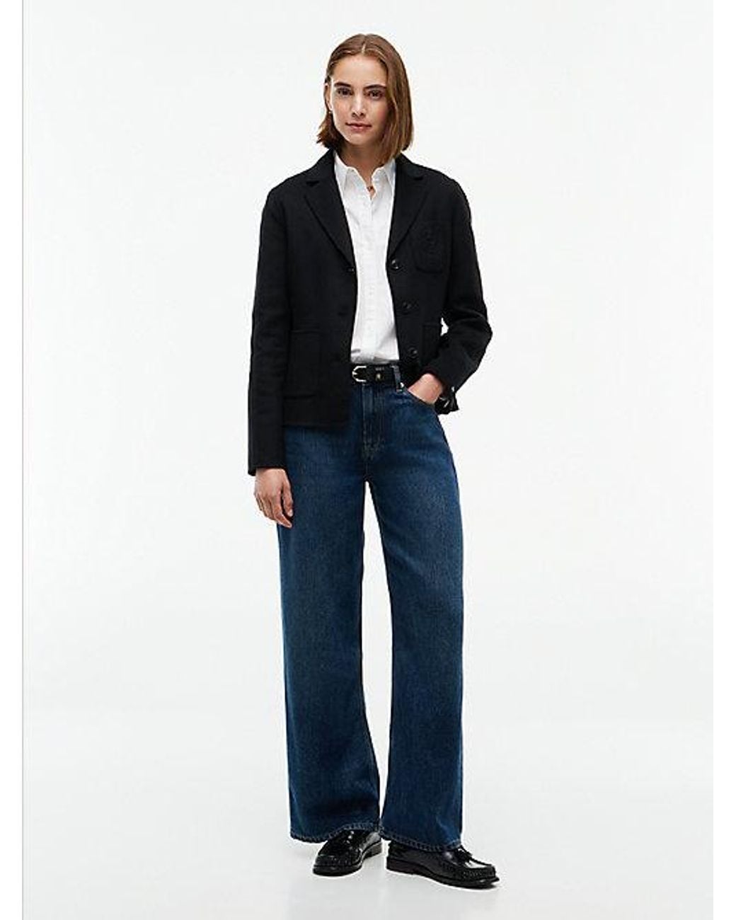 Tommy Hilfiger Blue Wool Blend Slim Single Breasted Jacket