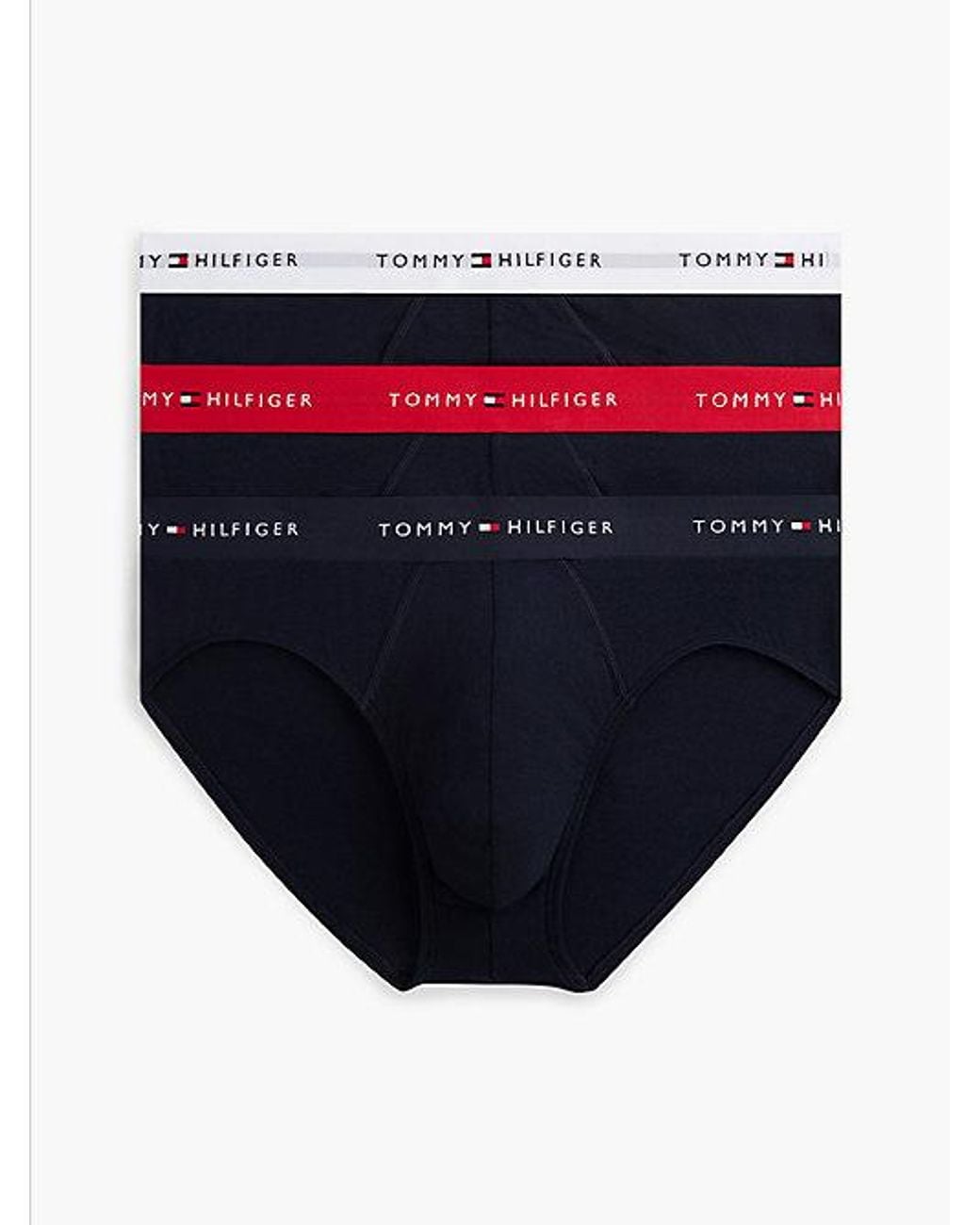 Tommy Hilfiger Blue 3-Pack Signature Repeat Logo Waistband Briefs for men