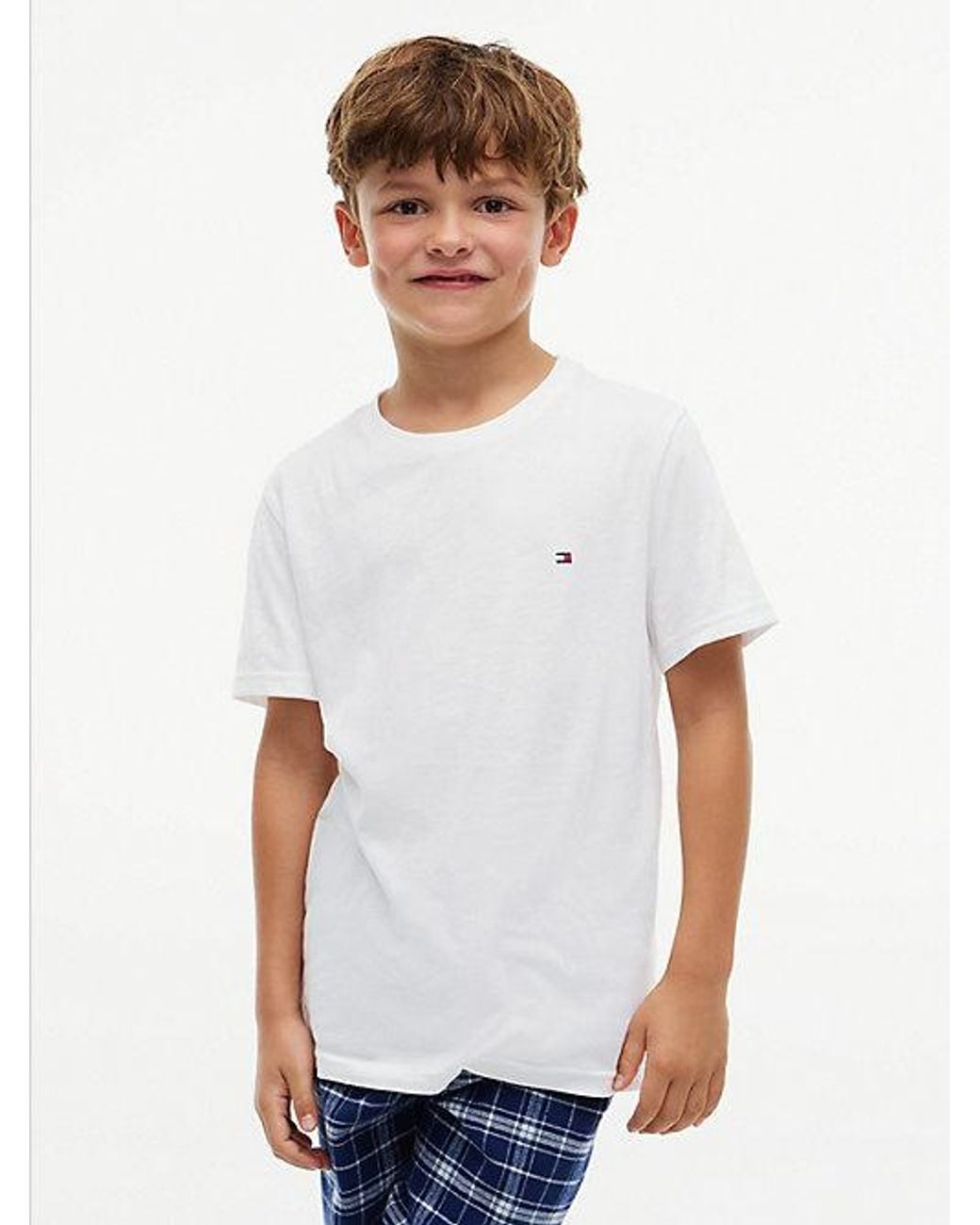 Tommy Hilfiger White 2 Pack Signature Jersey Lounge T-Shirts