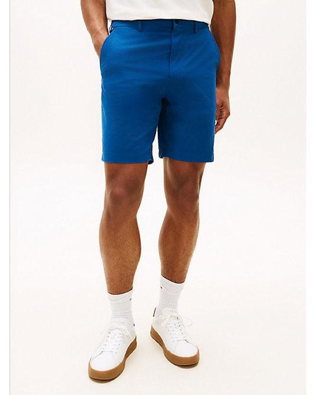 Tommy Hilfiger Blue Dover Flag Embroidery Regular Fit Chino Shorts for men