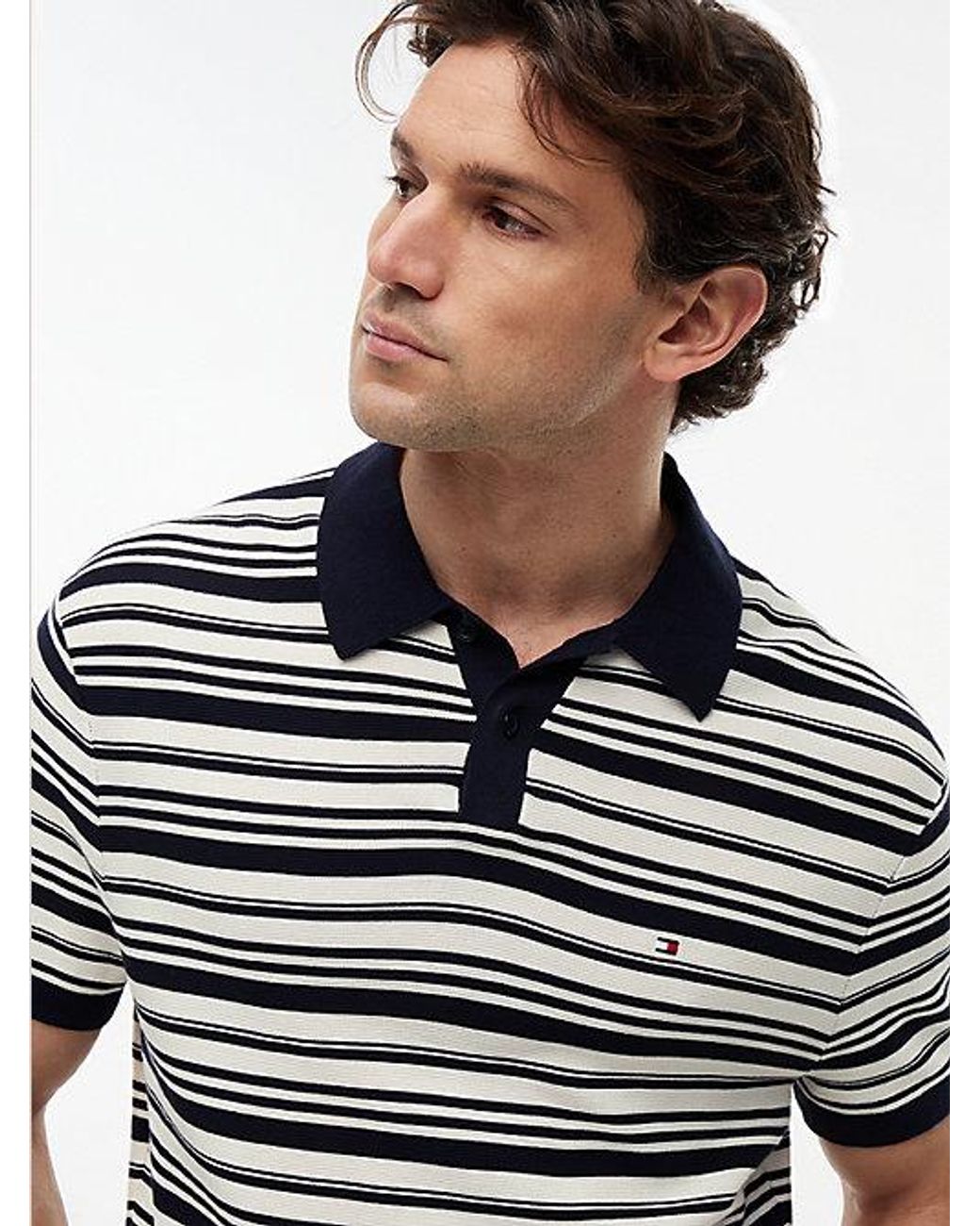 Tommy Hilfiger Gray Relaxed Fit Cool Comfort Knit Polo Shirt for men