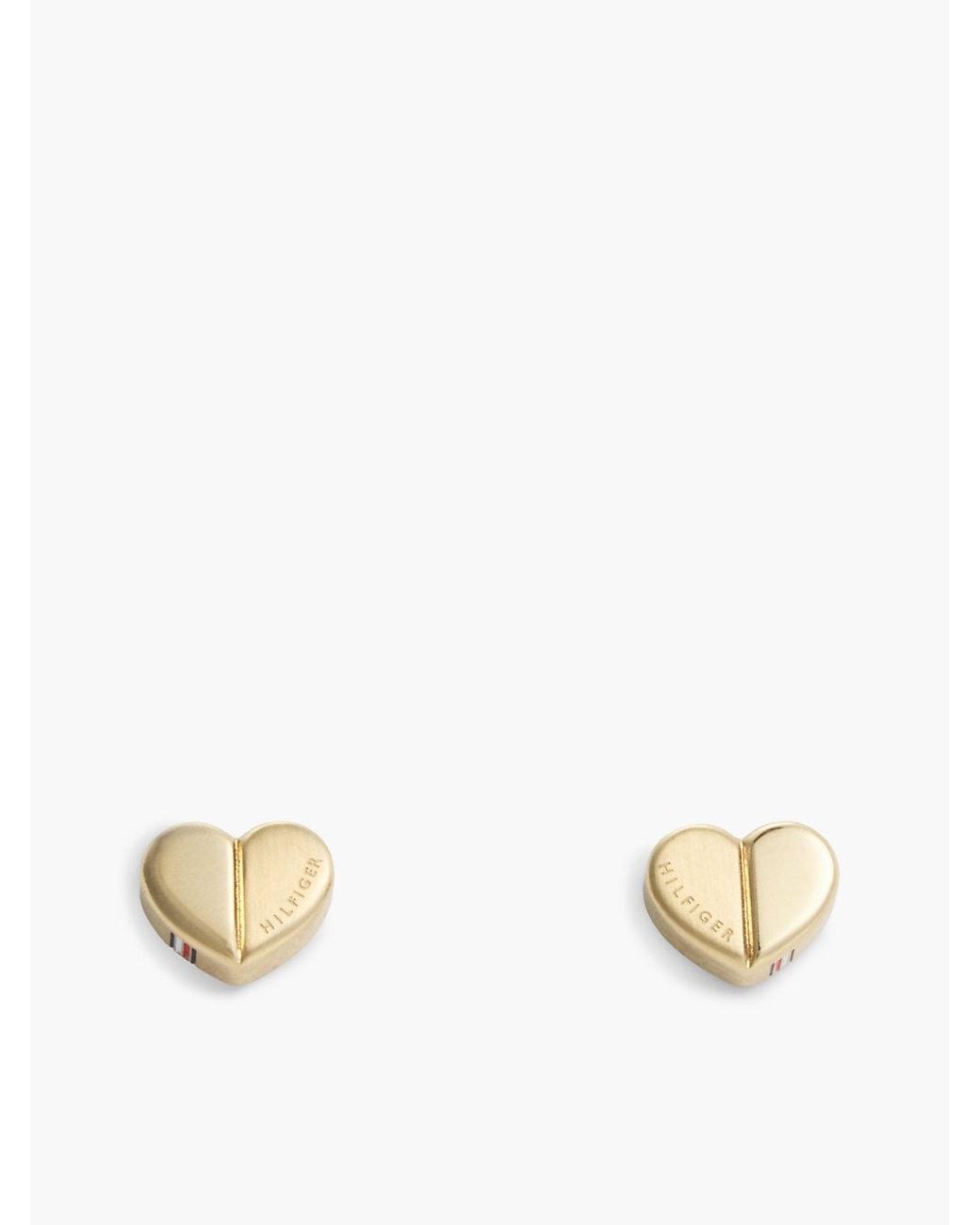 Tommy Hilfiger Natural Plated Heart Stud Earrings