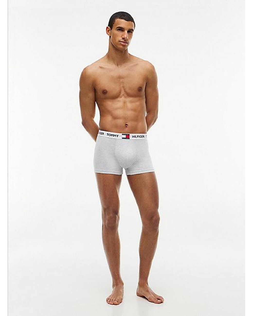 Tommy Hilfiger Blue 3 Pack Heritage Logo Waistband Trunks for men