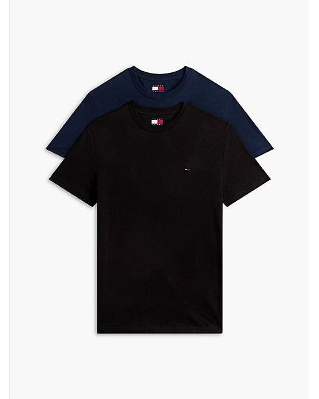 Tommy Hilfiger Black 2-Pack Tommy Flag Extra Slim T-Shirts for men