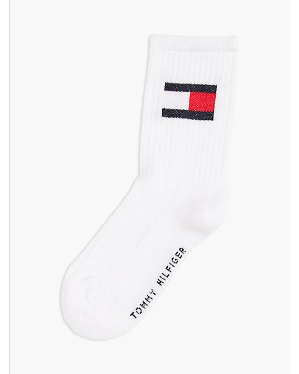 Tommy Hilfiger White 2 Pack Flag Socks