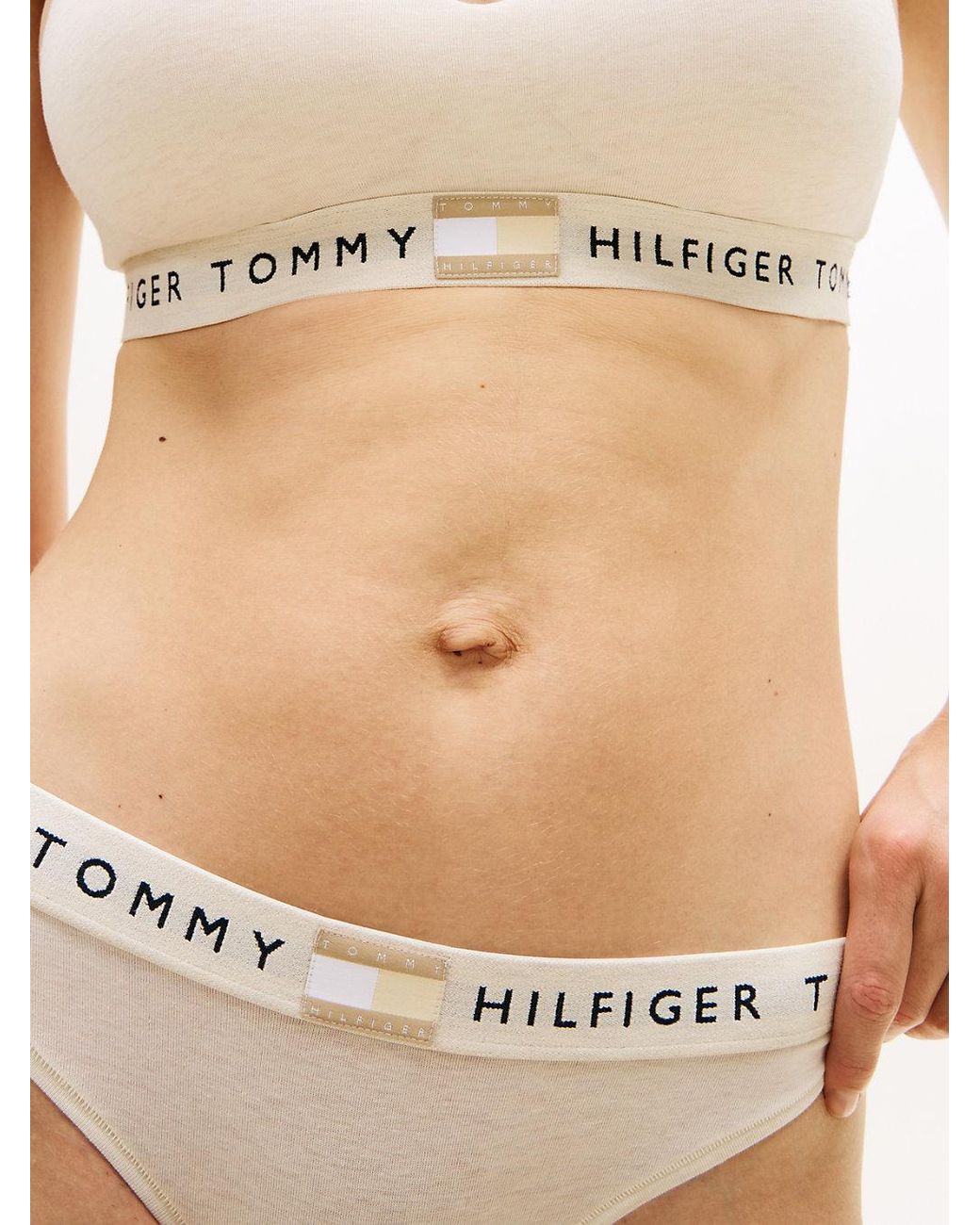 Tommy Hilfiger White Heritage Tonal Logo Waistband Briefs