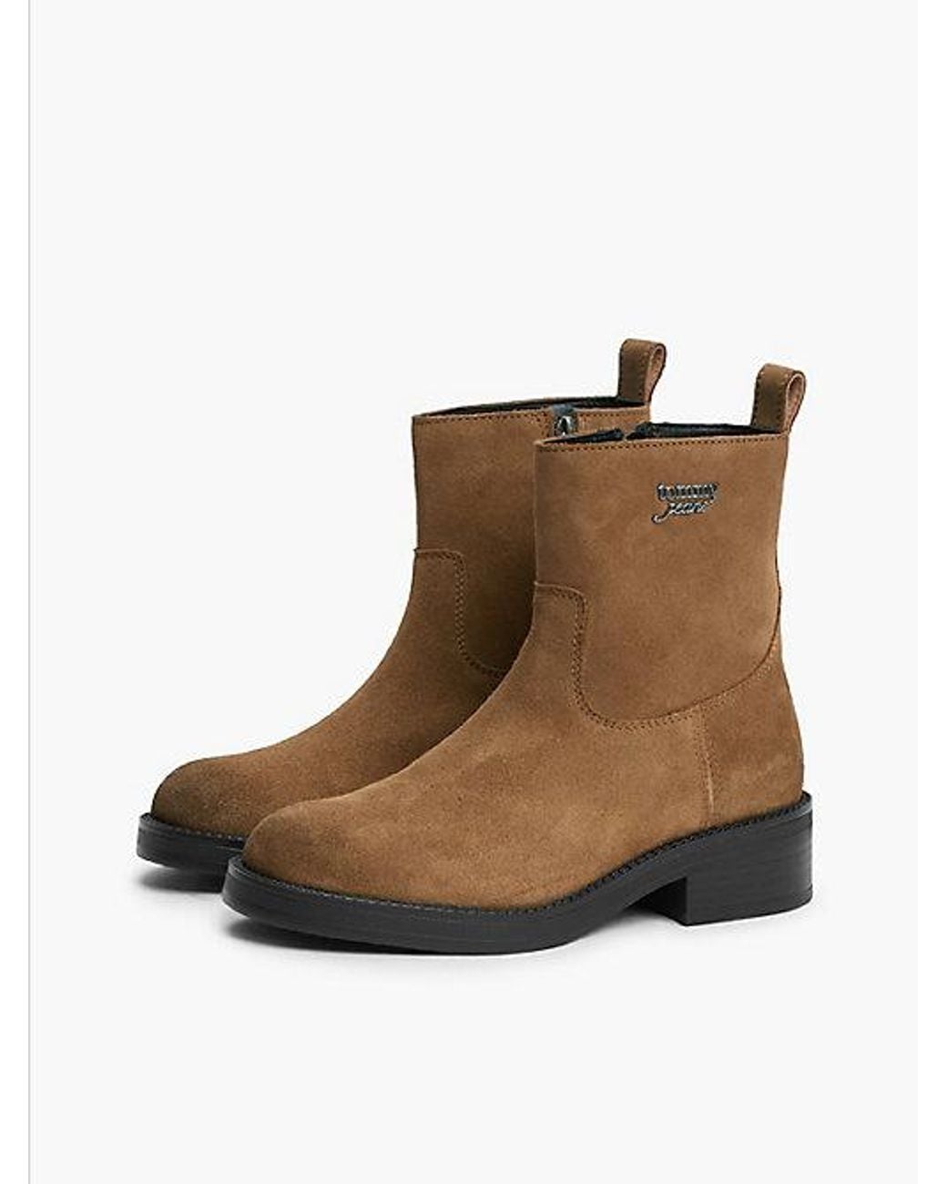 Tommy Hilfiger Brown Tommy Jeans Suede Soft Outsole Chelsea Boots