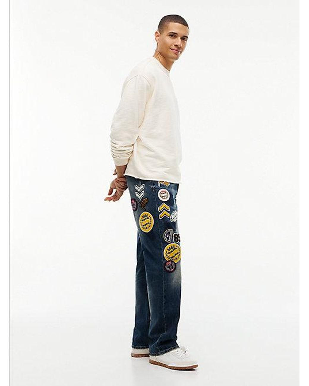 Tommy Hilfiger Blue Tommy Jeans Otis Straight Multi Logo Jeans for men