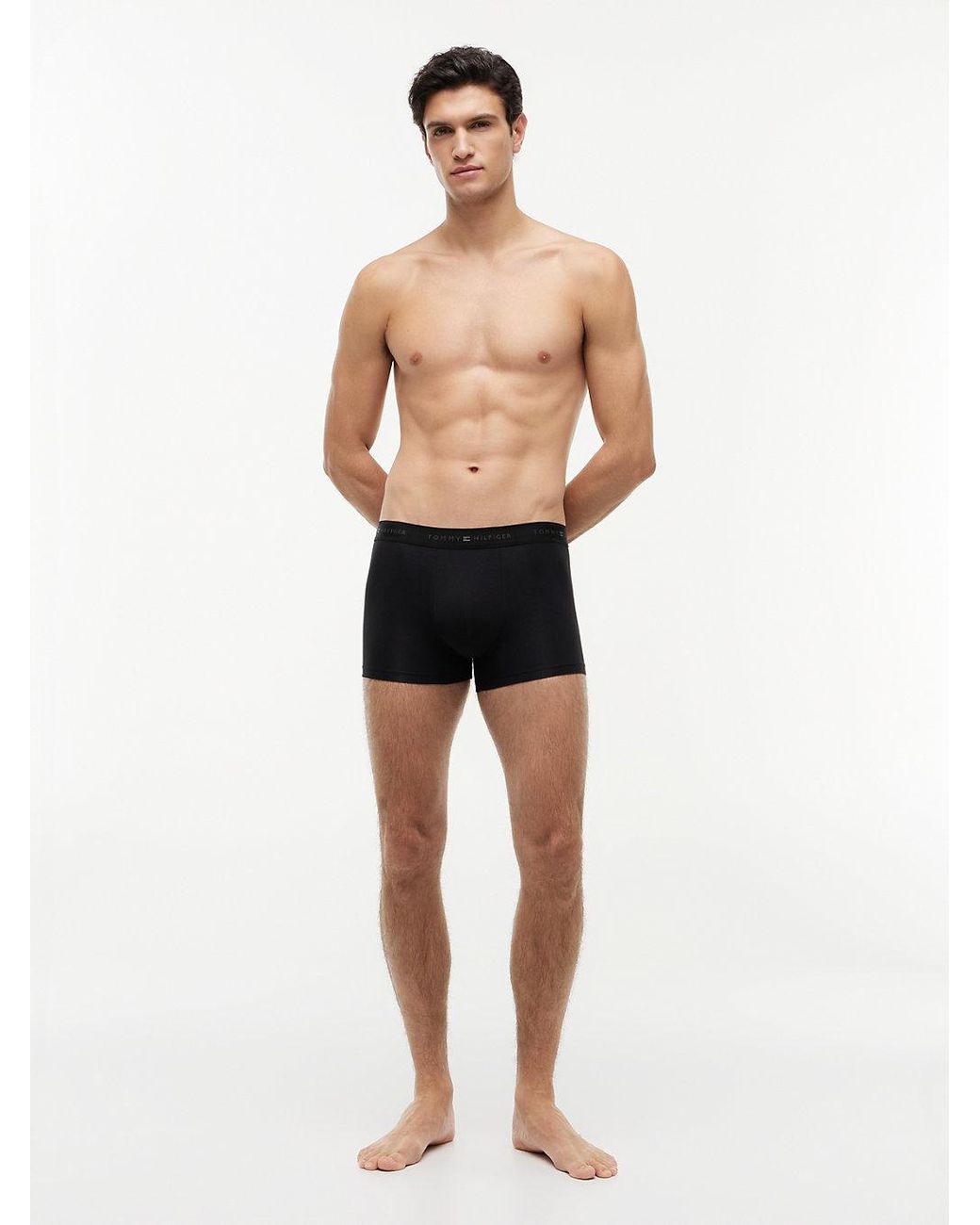 Tommy Hilfiger Black 3-Pack Signature Waistband Trunks for men