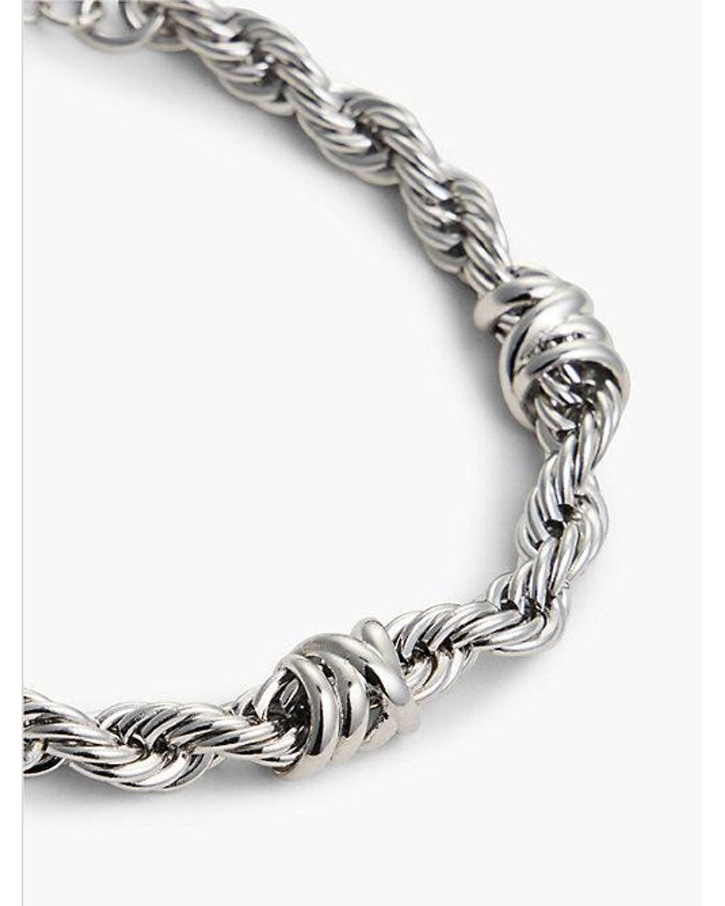 Tommy Hilfiger White Stainless Steel Rope Chain Bracelet