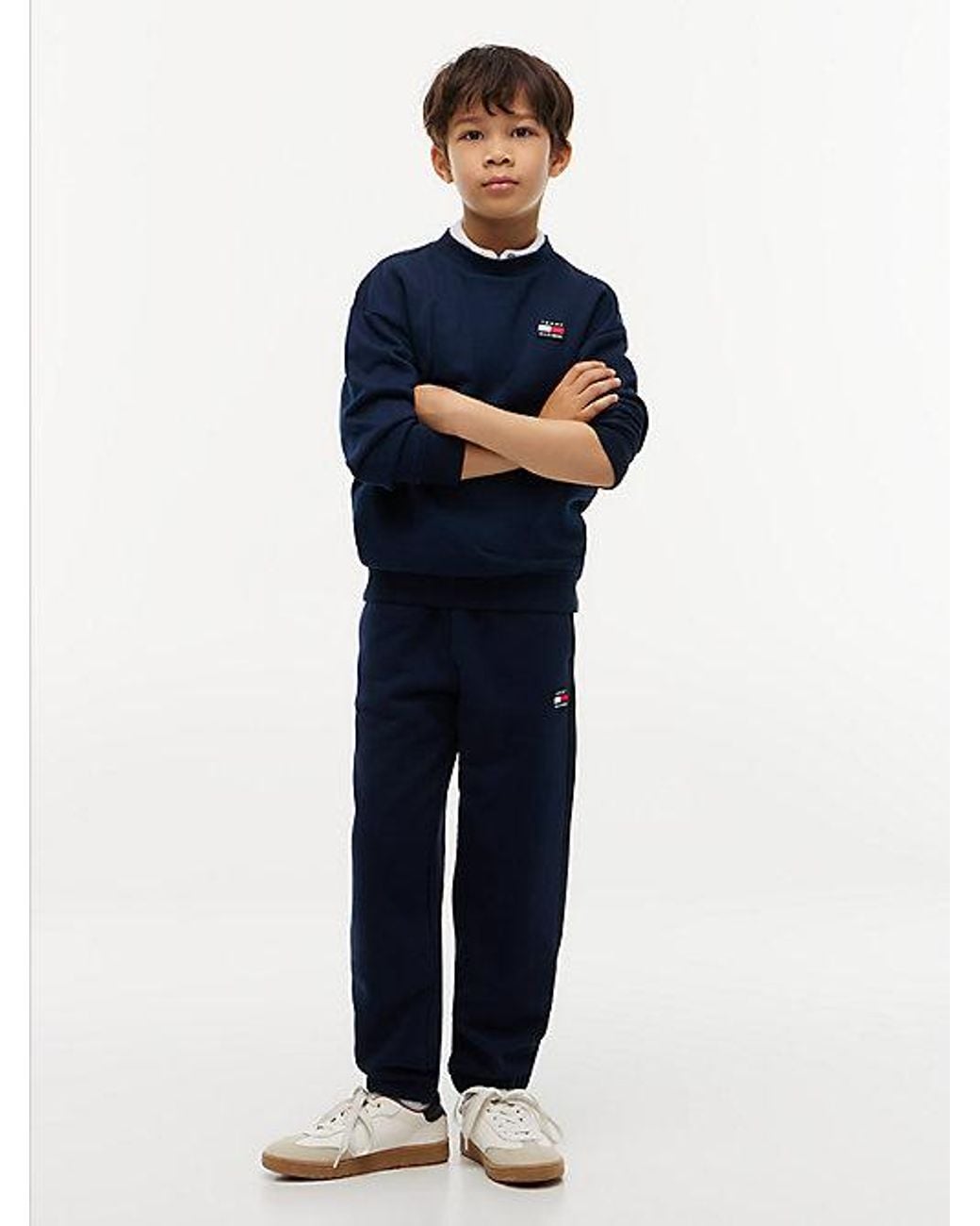 Tommy Hilfiger Blue Flag Logo Terry Cuffed Joggers
