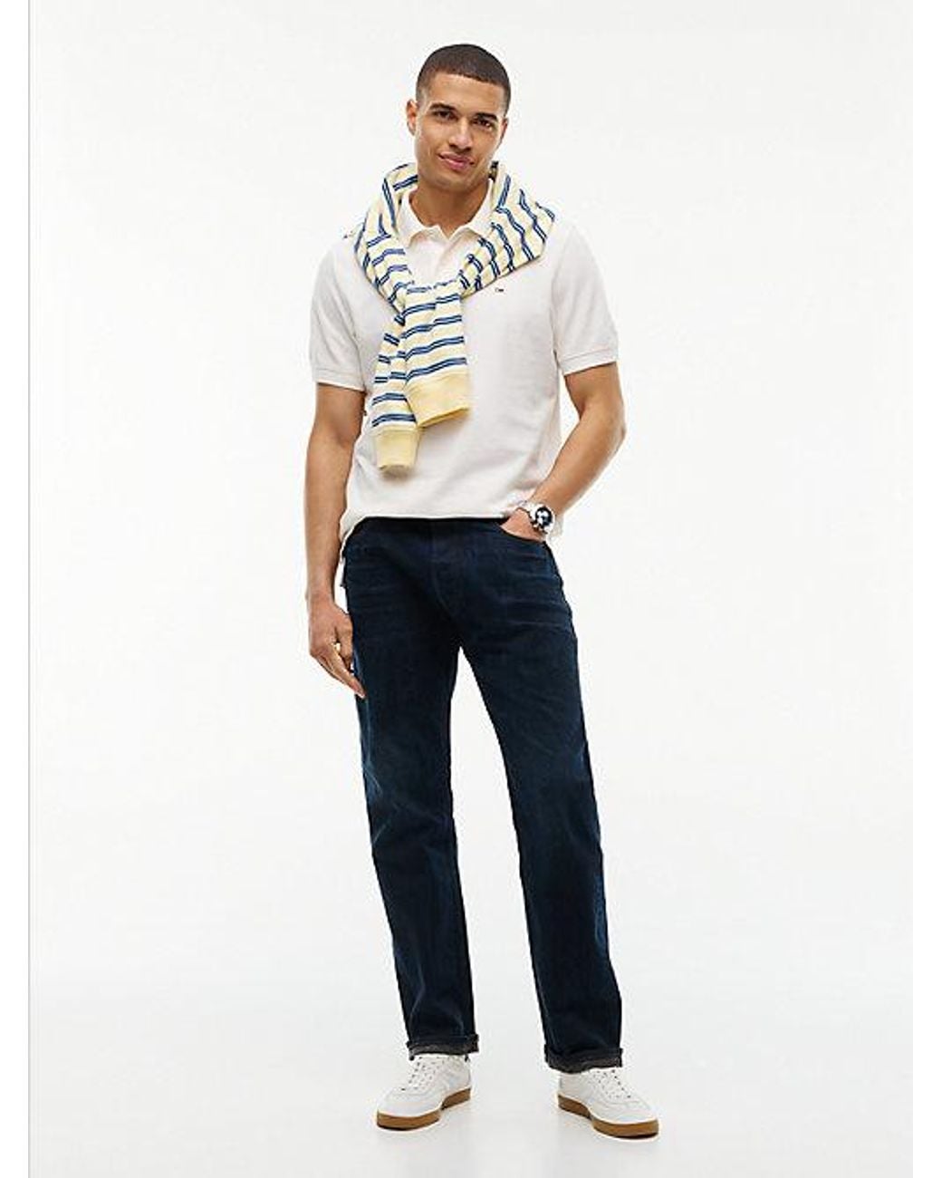 Tommy Hilfiger Blue Tommy Jeans Ryan Slim Straight Selvedge Jeans for men