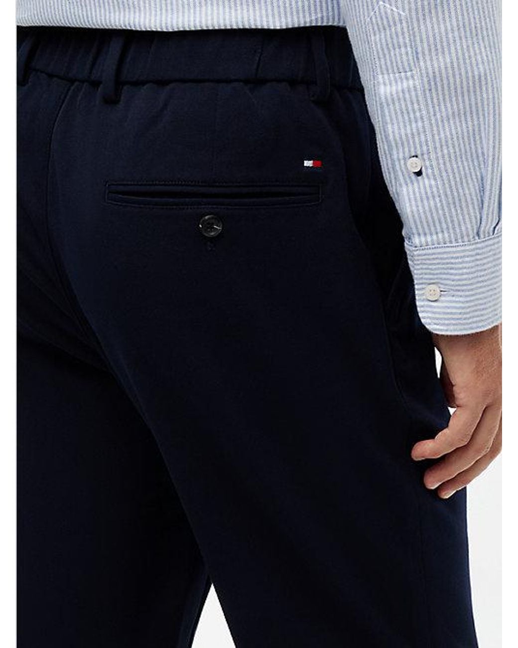 Tommy Hilfiger Blue Denton Slim Straight Leg Tech Chinos for men