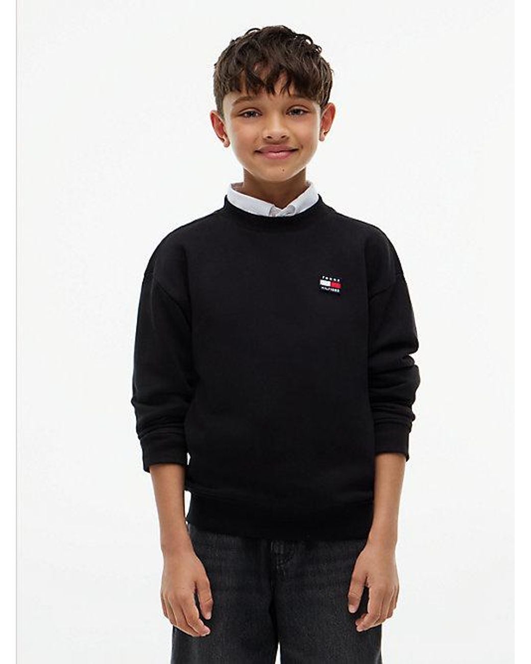 Tommy Hilfiger Black Flag Logo Terry Sweatshirt