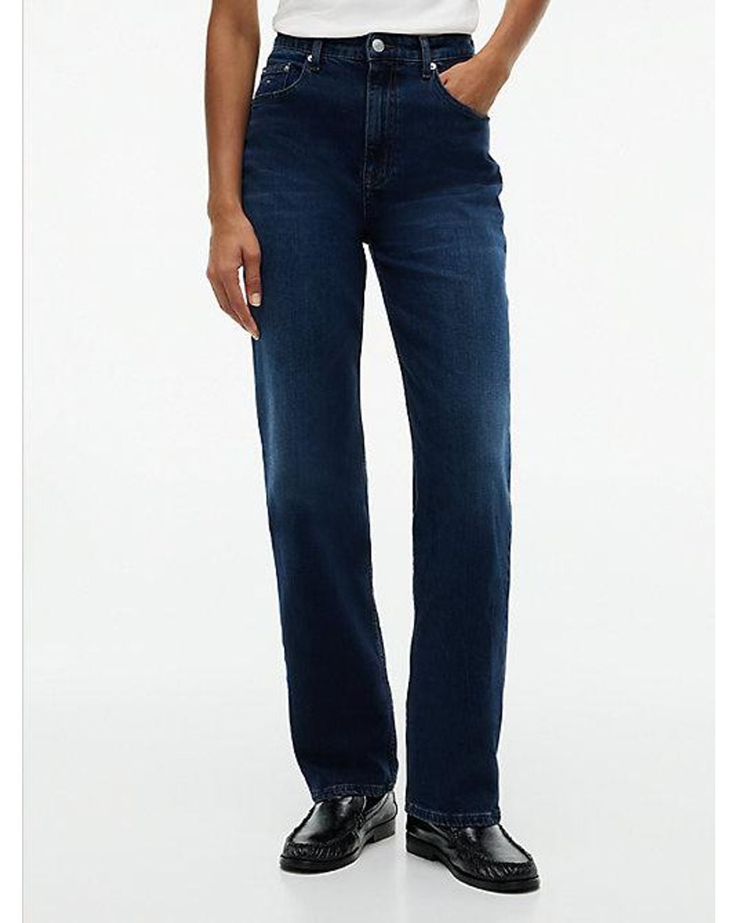 Tommy Hilfiger Blue Tommy Jeans Layla High Rise Straight Leg Jeans