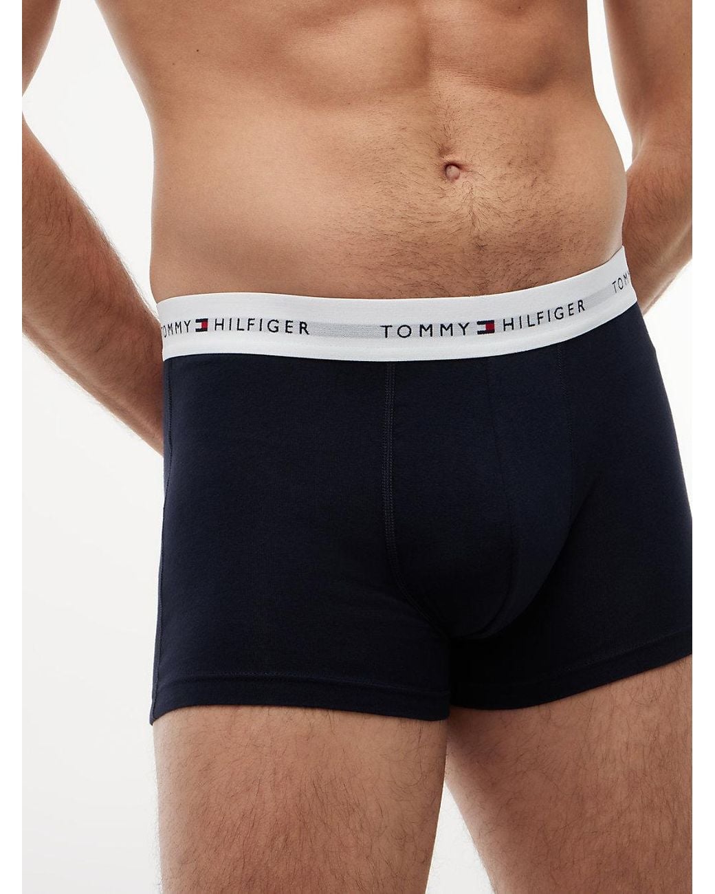 Tommy Hilfiger Red 3-Pack Signature Logo Waistband Trunks for men