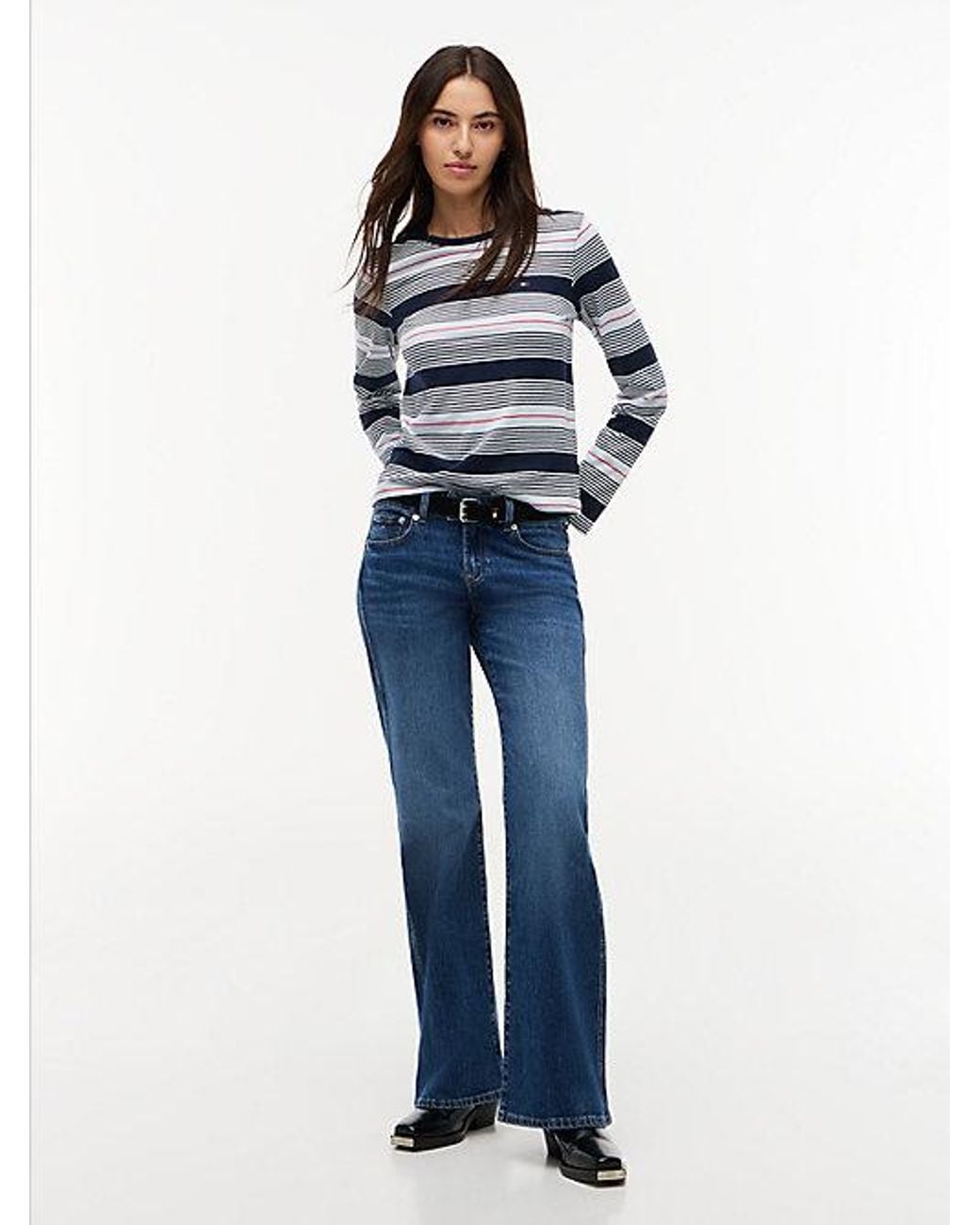 Tommy Hilfiger Blue Tommy Jeans Sia Low Rise Bootcut Faded Jeans