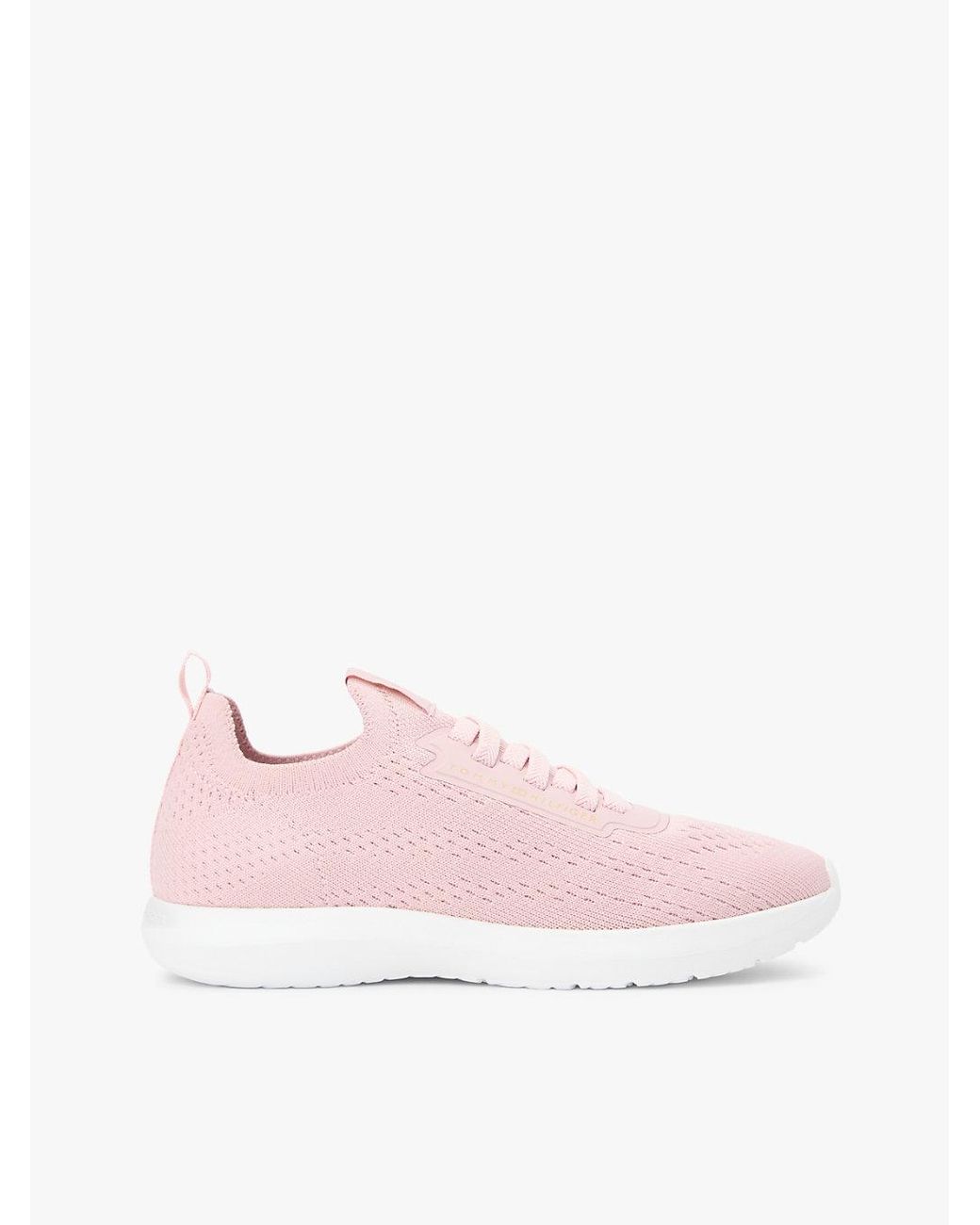 Tommy Hilfiger Pink Knit Lightweight Mono-Sock Slip-On Trainers