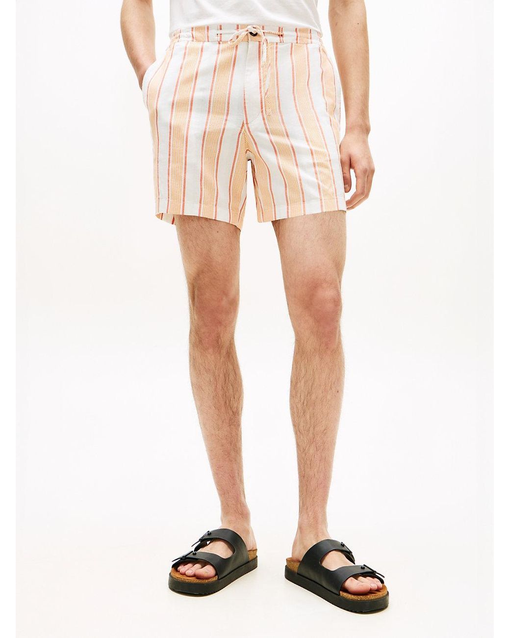 Tommy Hilfiger Natural Dover Open Weave Dobby Regular Fit Shorts for men