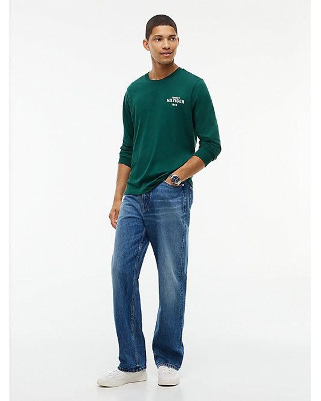Tommy Hilfiger Green 1985 Graphic Long Sleeve T-Shirt for men