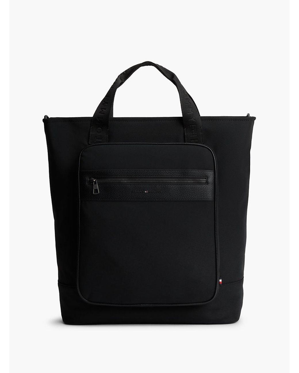 Tommy Hilfiger Black Textile Crossbody Tote Bag for men