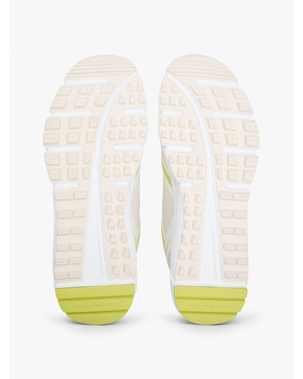 Tommy Hilfiger White Logo Mixed Texture Cleat Trainers for men