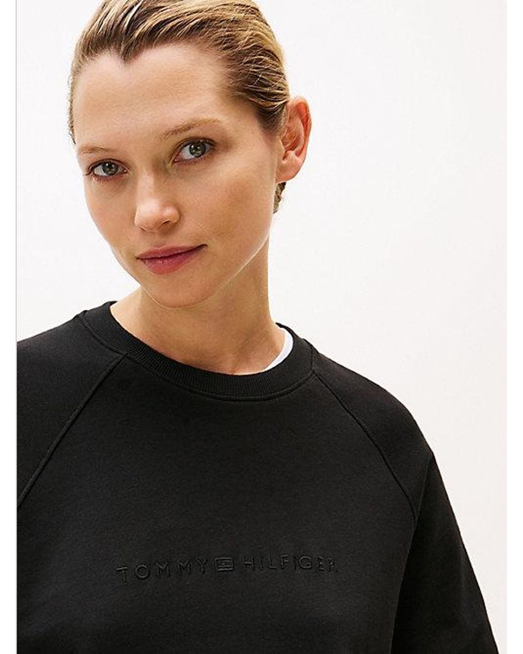 Tommy Hilfiger Black Essential Terry Lounge Sweatshirt