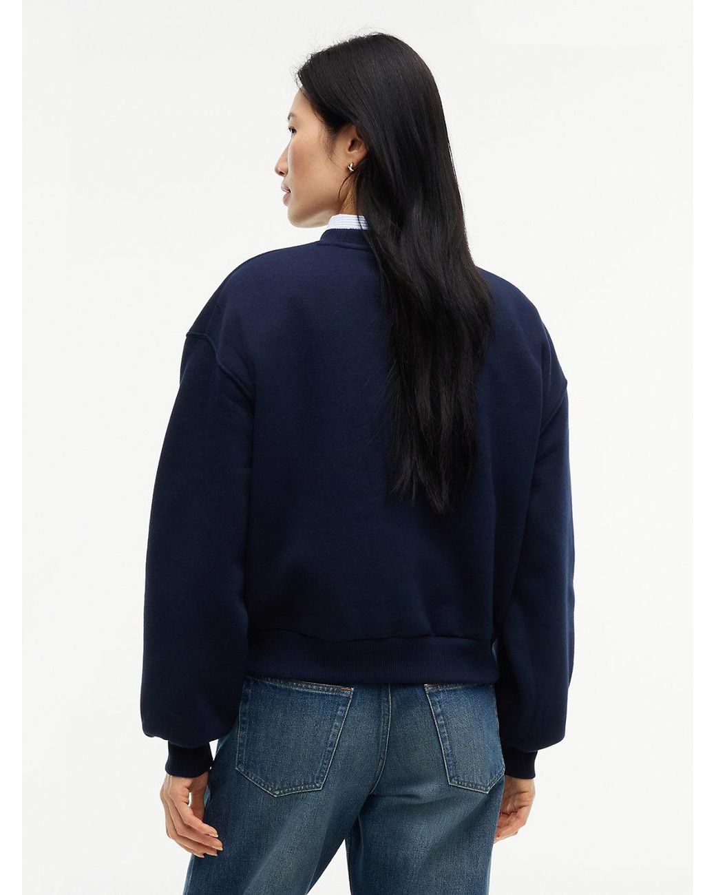 Tommy Hilfiger Blue Logo Relaxed Fleece Sweatshirt