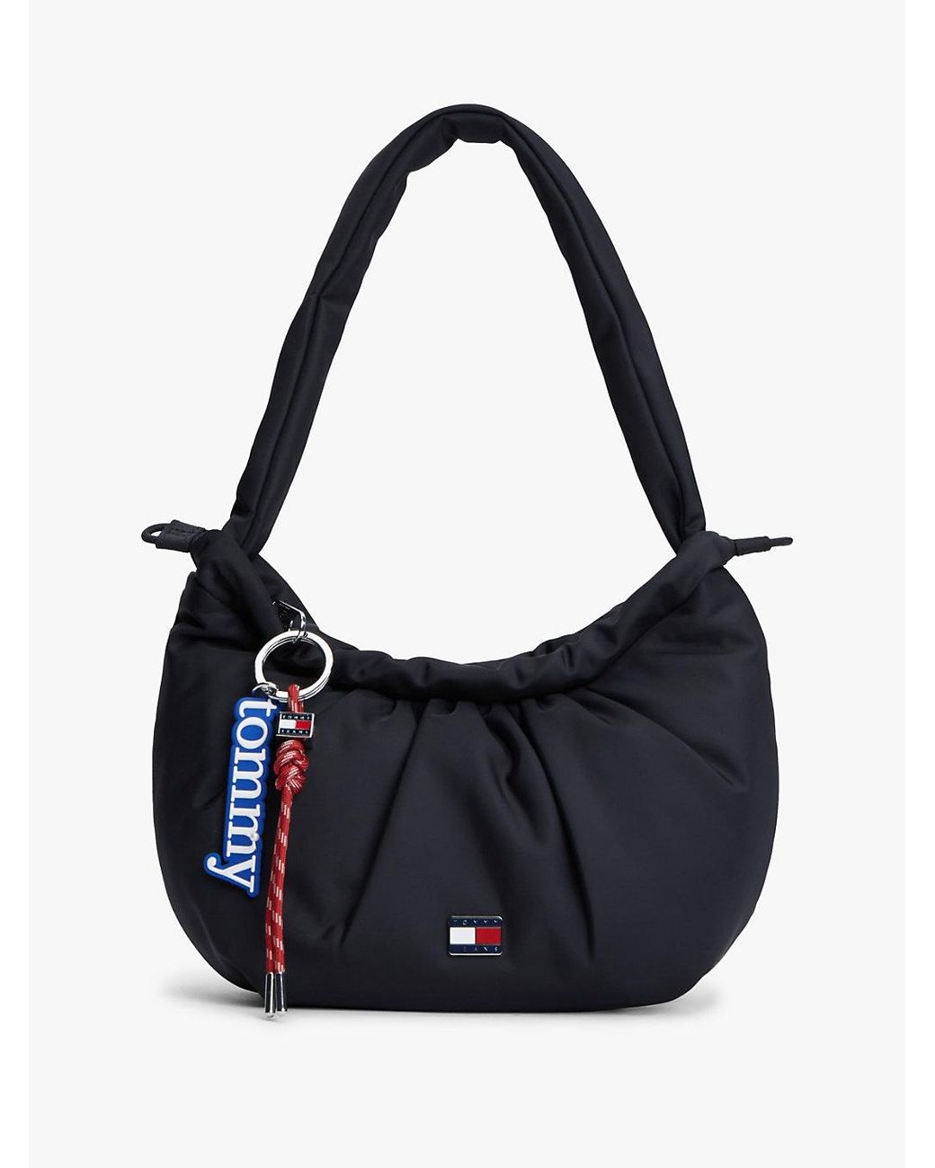 Tommy Hilfiger Blue Multi Charm Drawstring Shoulder Bag