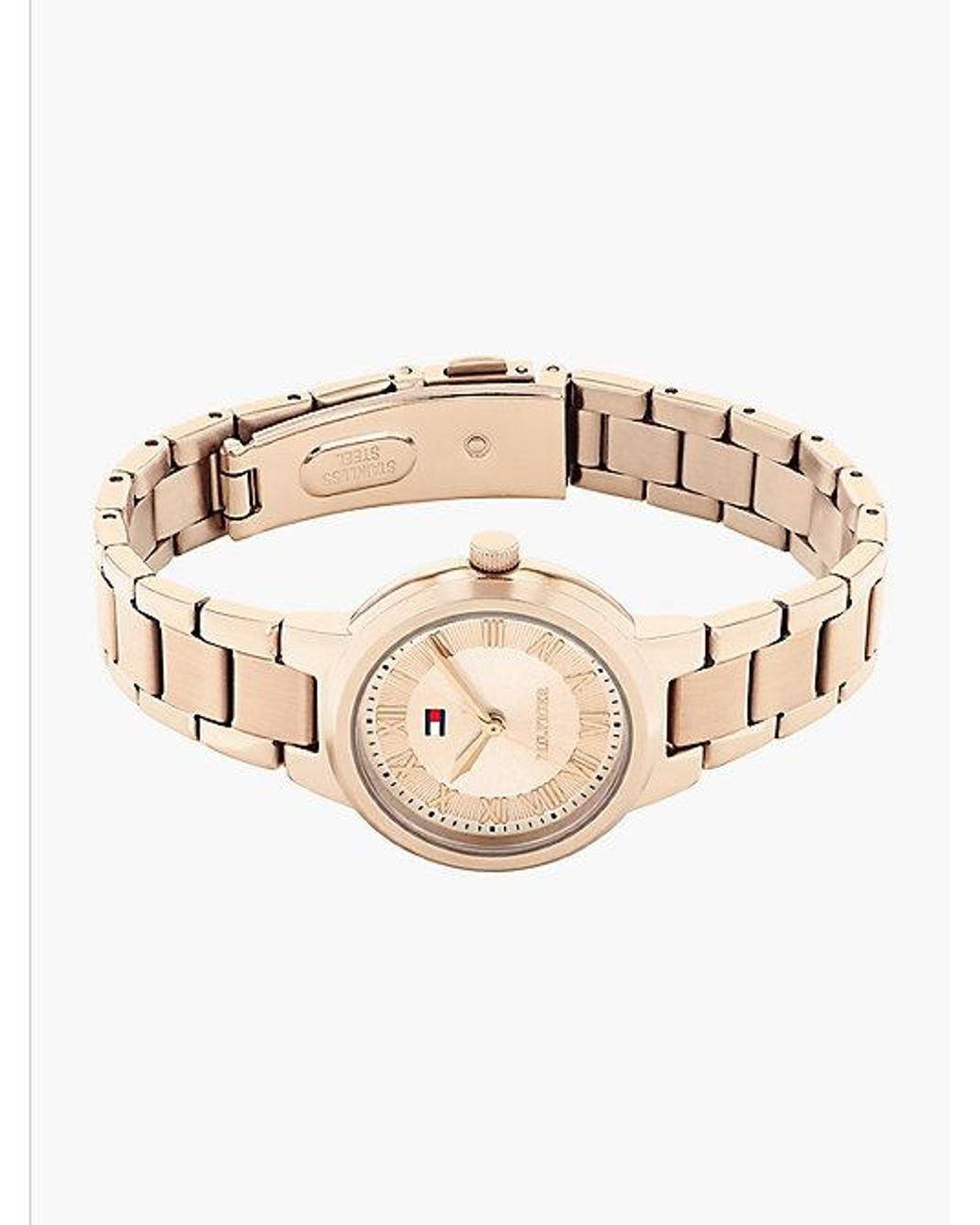 Tommy Hilfiger Metallic Carnation Plated Chain Link Watch