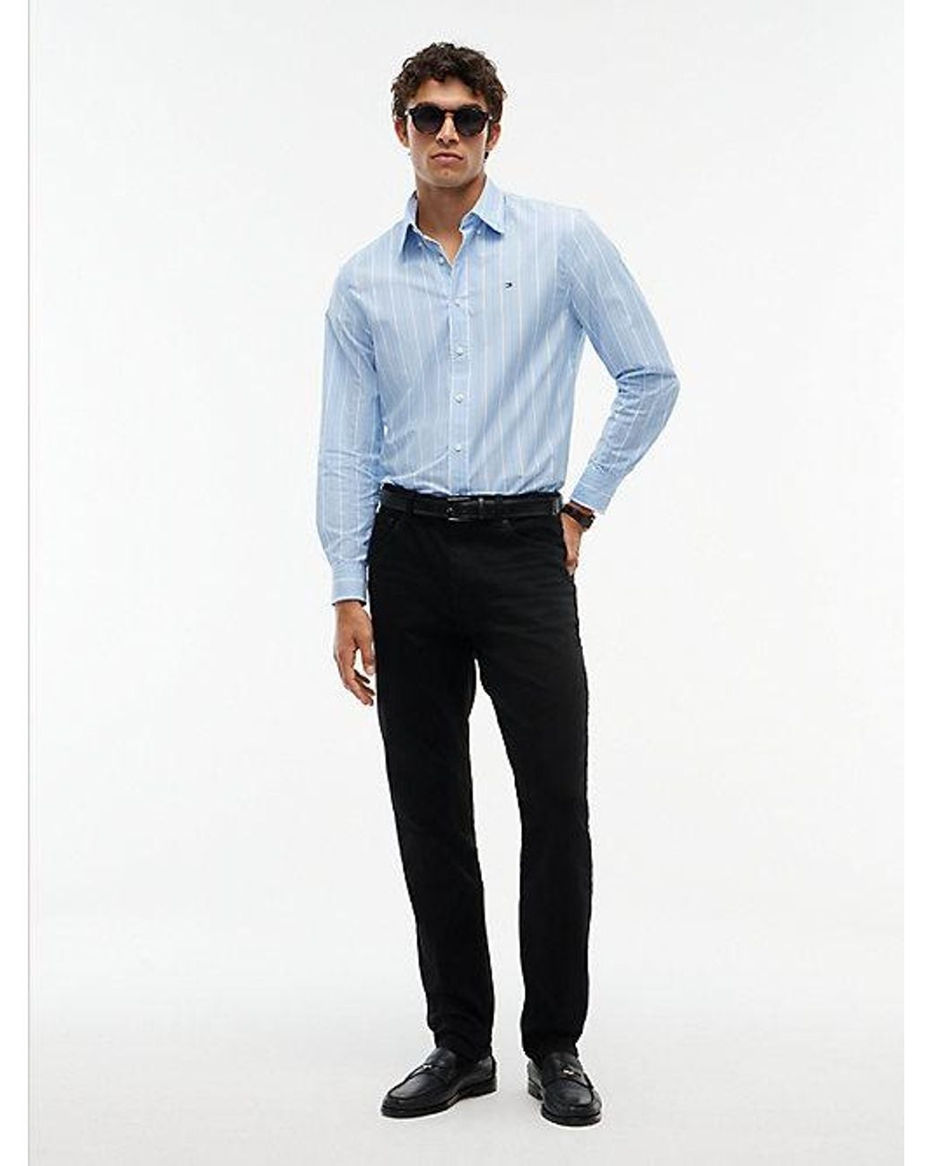 Tommy Hilfiger Harlem Black Relaxed Tapered Leg Jeans for men