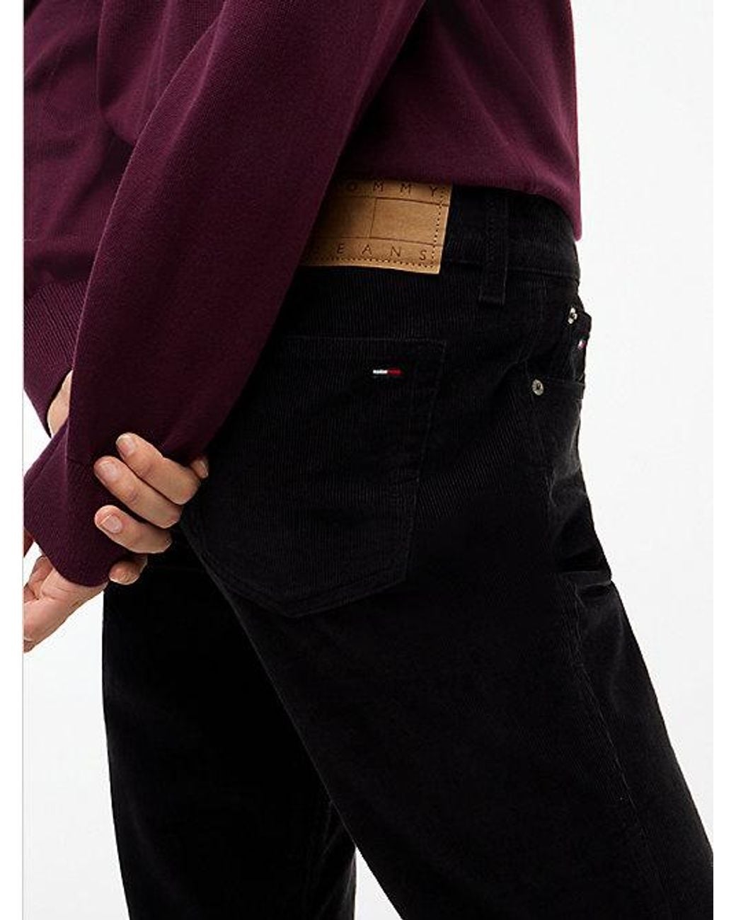 Tommy Hilfiger Black Tommy Jeans Low Rise Bootcut Corduroy Trousers