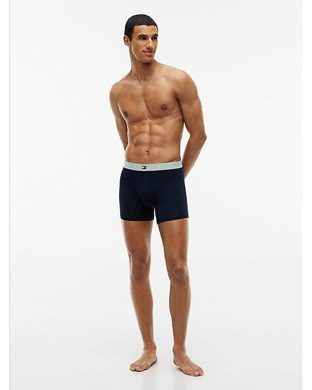 Tommy Hilfiger Blue 3 Pack Th Original Contrast Waistband Boxer Briefs for men