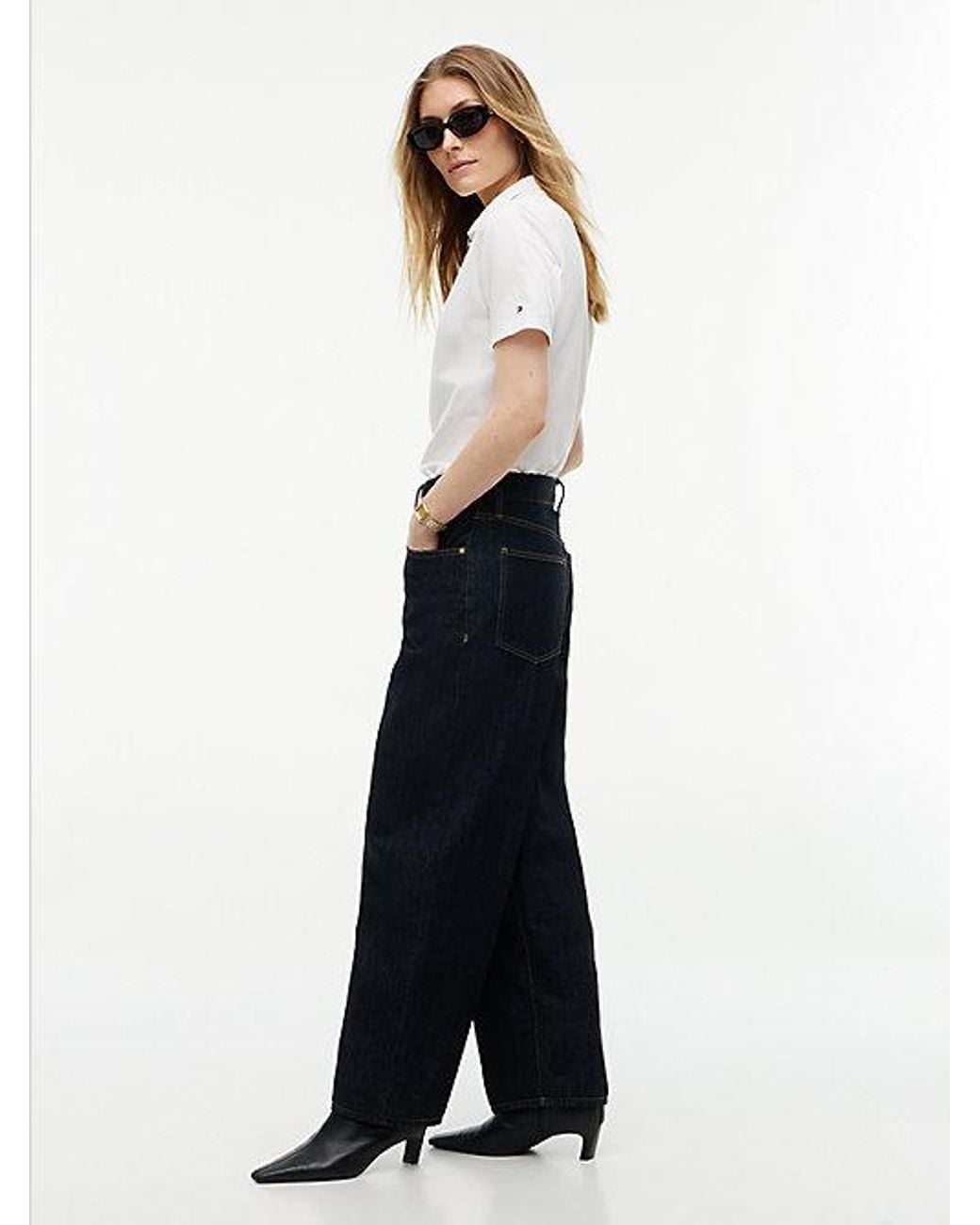 Tommy Hilfiger Blue Quinn Mid Rise Barrel Jeans
