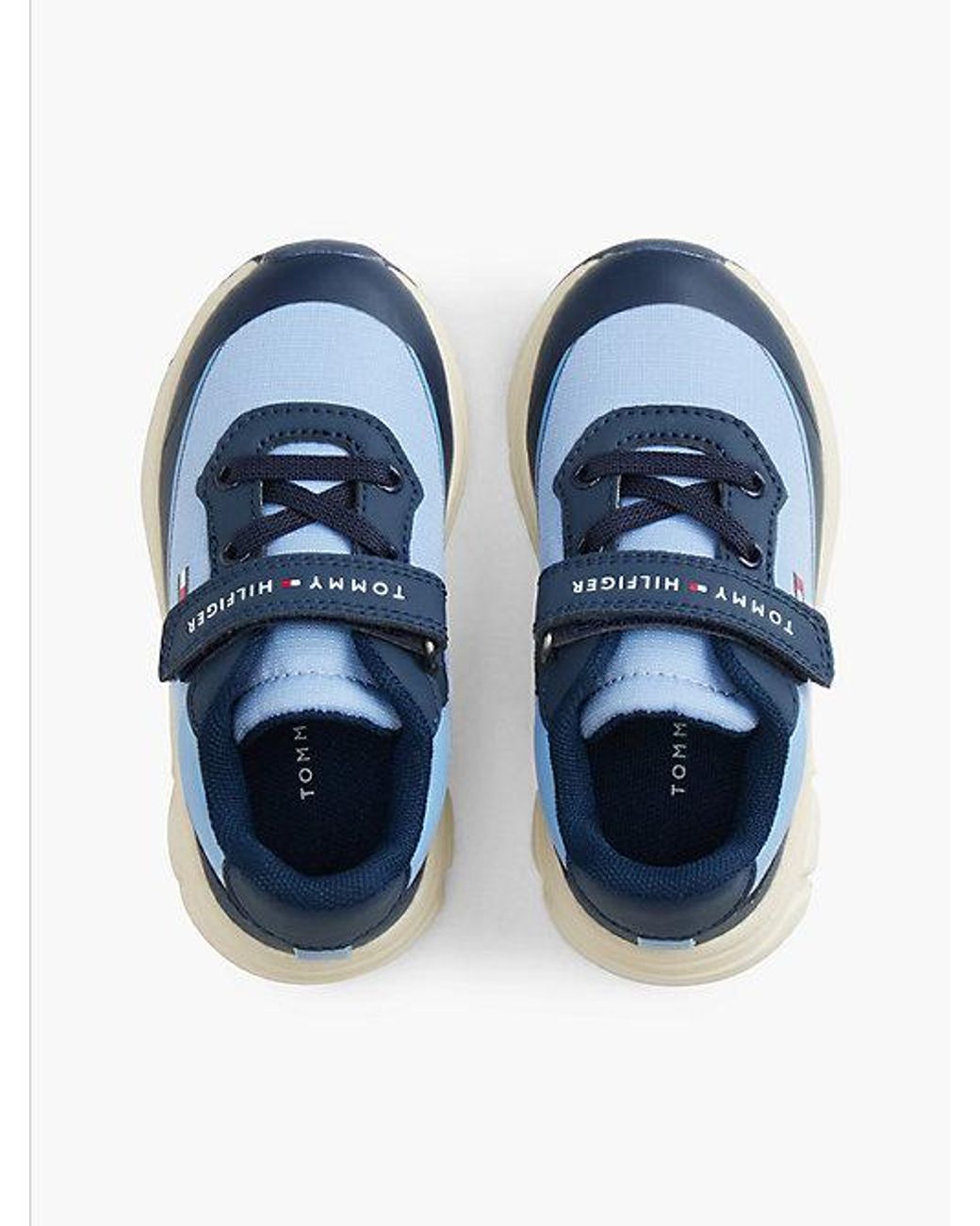 Tommy Hilfiger Blue Logo Hook And Loop Trainers