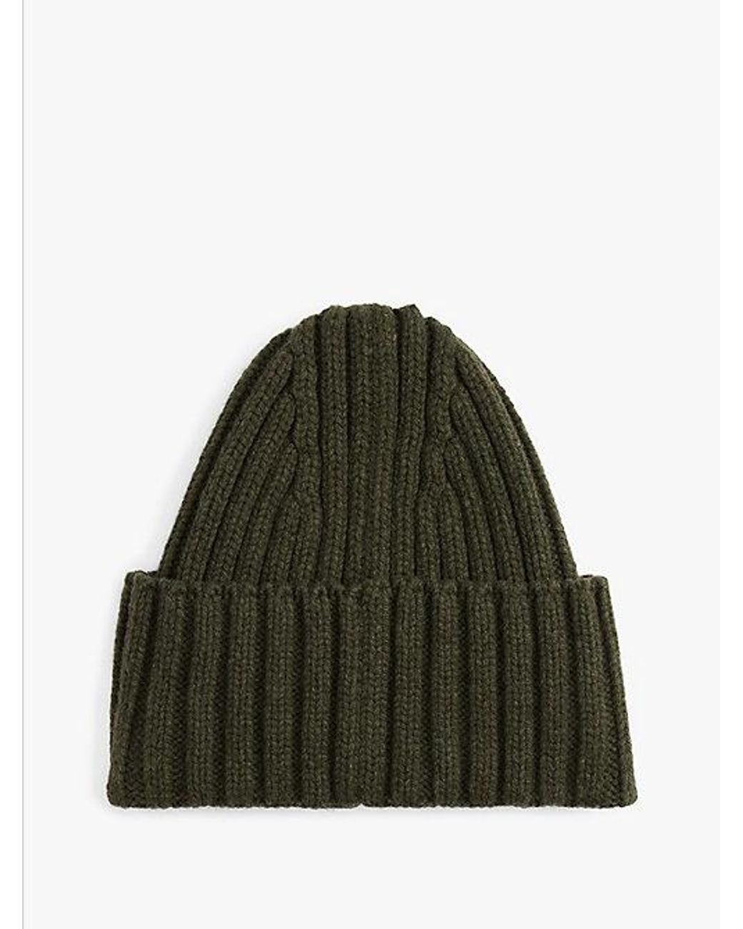 Tommy Hilfiger Green Th Crest Pure Wool Beanie