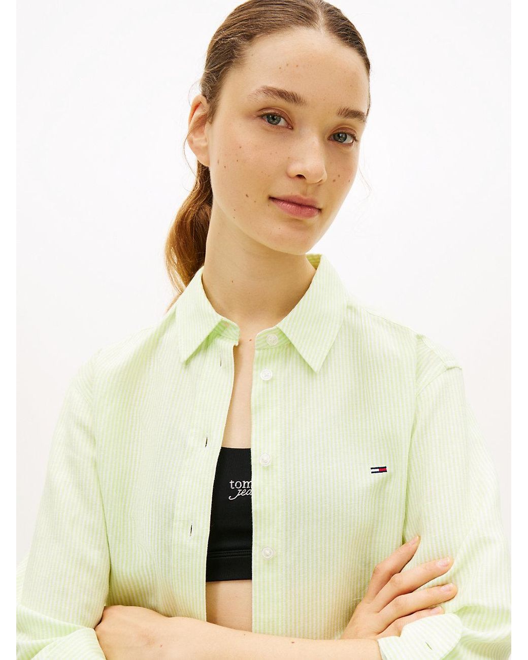 Tommy Hilfiger Natural Relaxed Fit Linen Blend Shirt