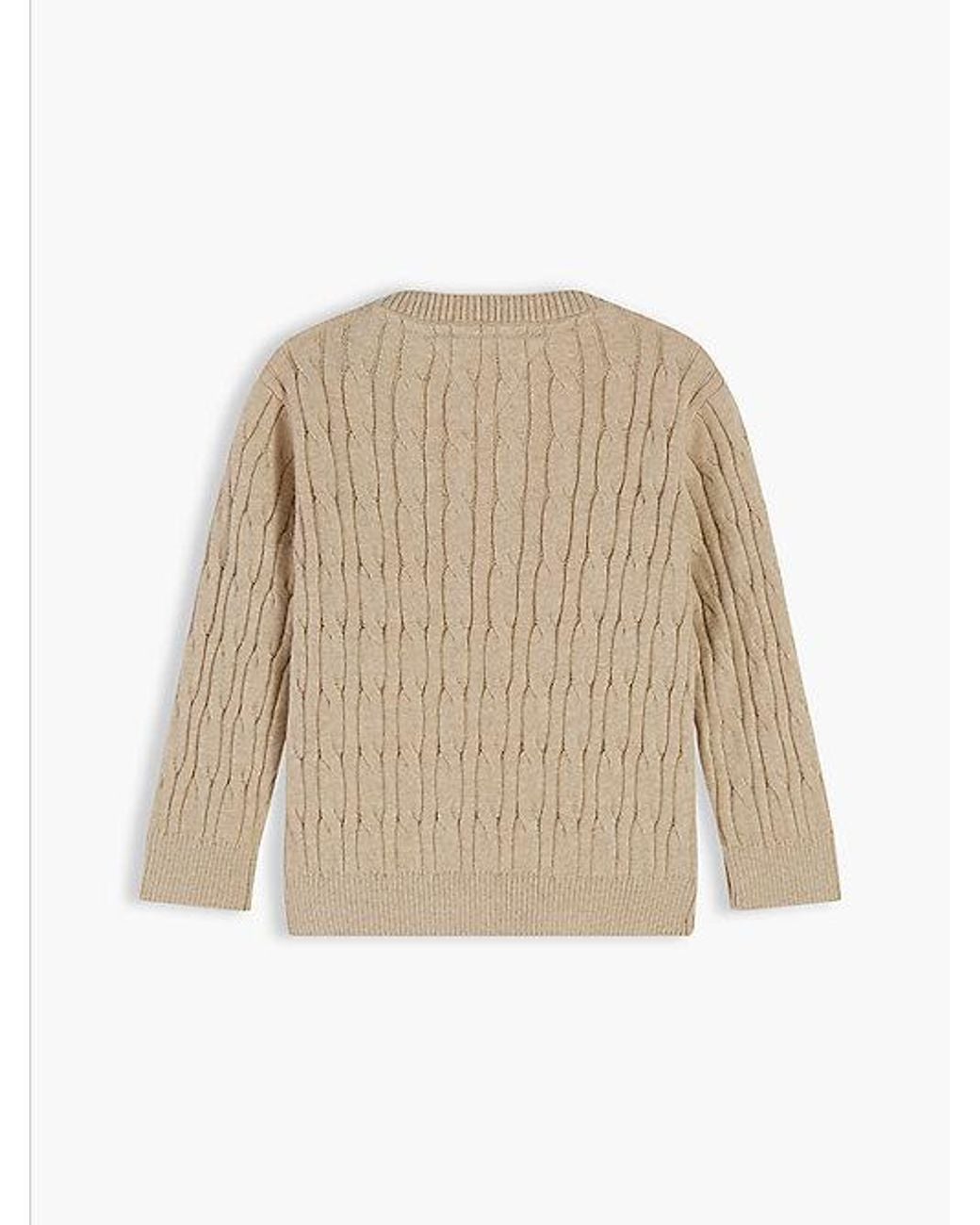 Tommy Hilfiger Natural Flag Embroidery Cable Knit Jumper